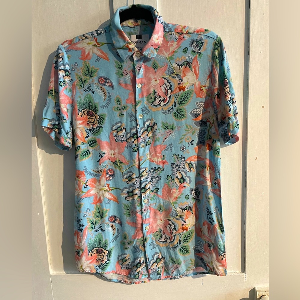 Men’s Topman Button Down Short Sleeve ( XS )